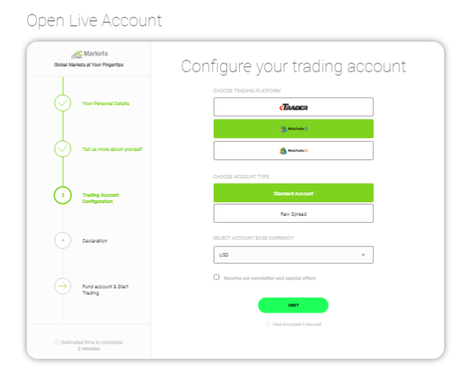 Opening a trading account